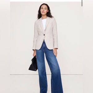 Banana Republic Light Beige Women's Blazer- Linen